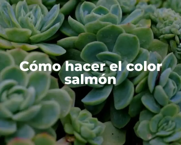 Cómo hacer el color salmón