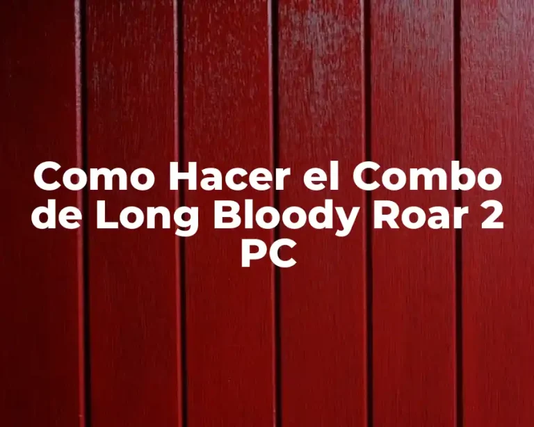 Como Hacer el Combo de Long Bloody Roar 2 PC