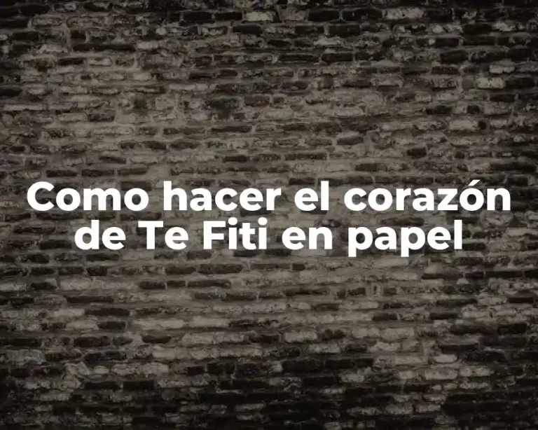 Como hacer el corazón de Te Fiti en papel