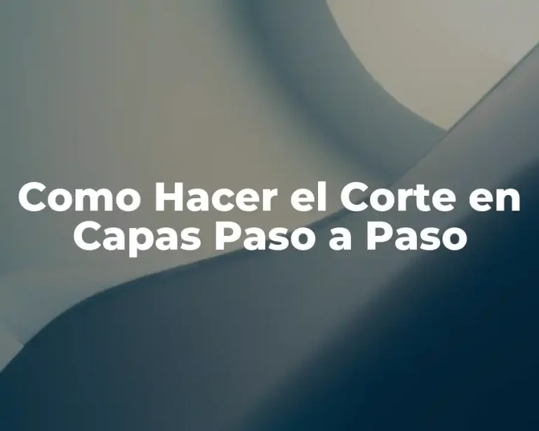 Como Hacer el Corte en Capas Paso a Paso