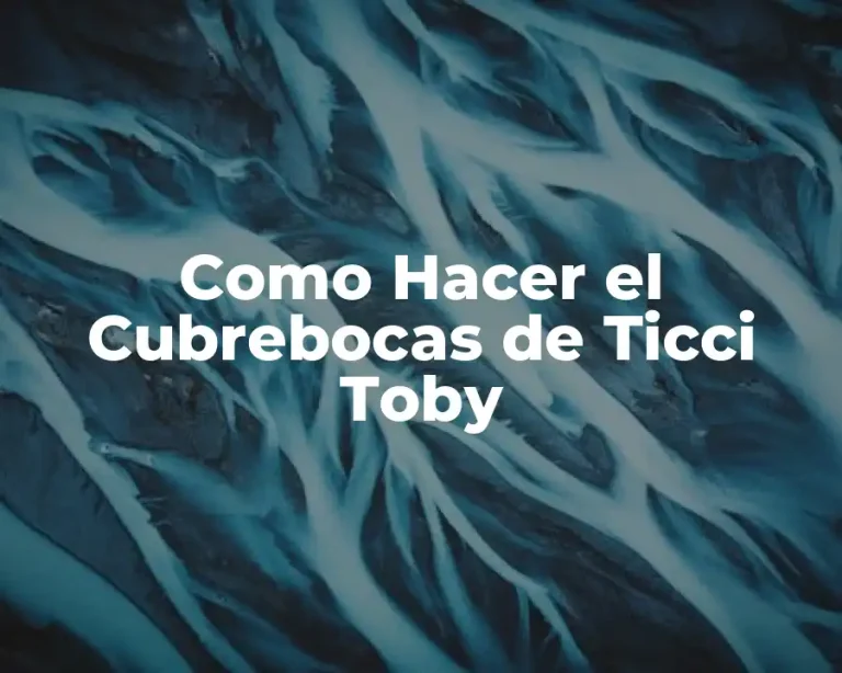 Como Hacer el Cubrebocas de Ticci Toby