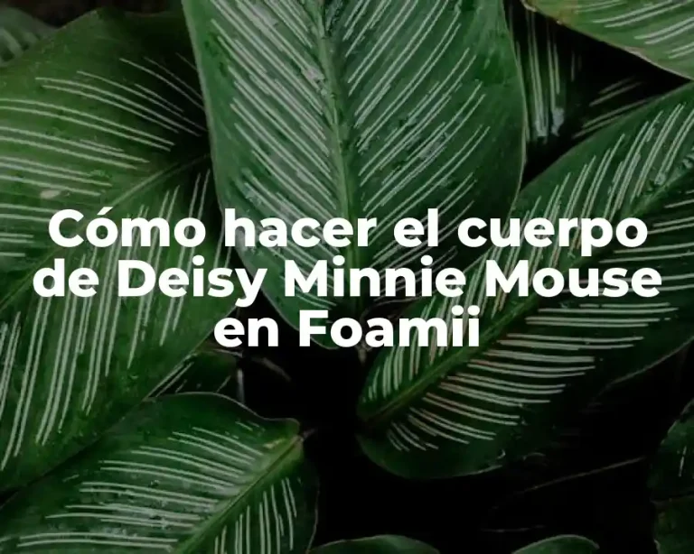 Cómo hacer el cuerpo de Deisy Minnie Mouse en Foamii