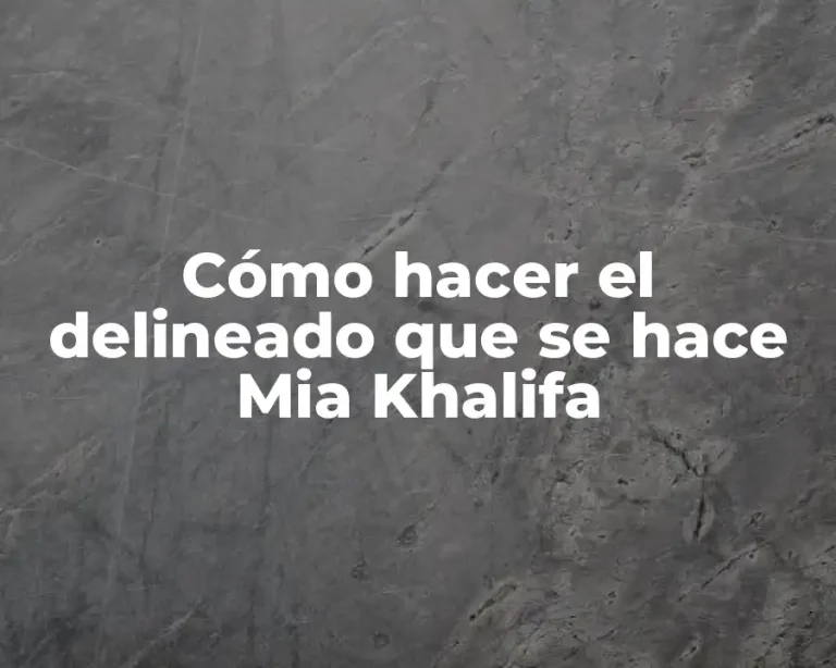 Cómo hacer el delineado que se hace Mia Khalifa