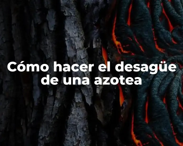 Cómo hacer el desagüe de una azotea