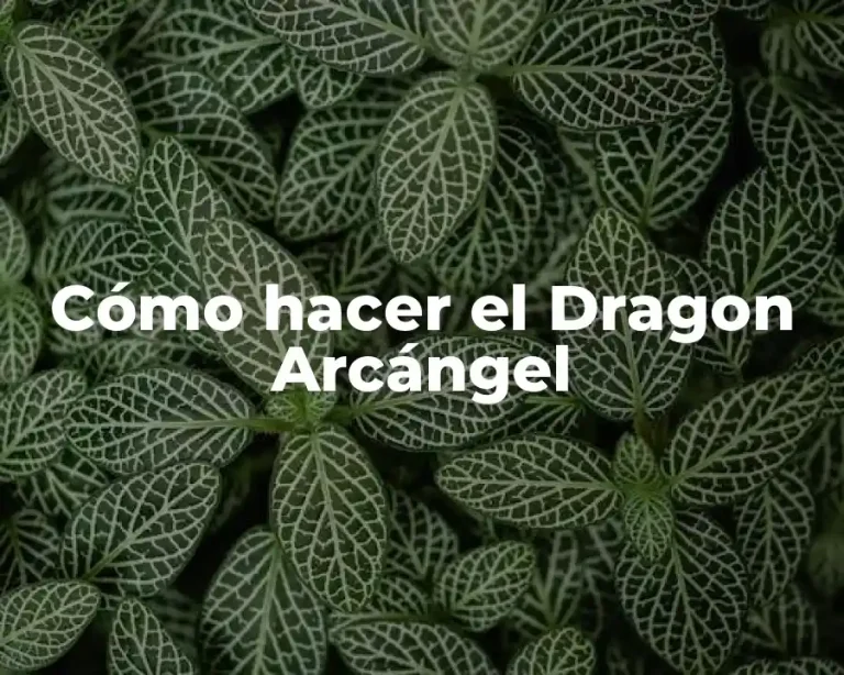 Cómo hacer el Dragon Arcángel