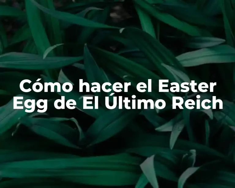 Cómo hacer el Easter Egg de El Último Reich