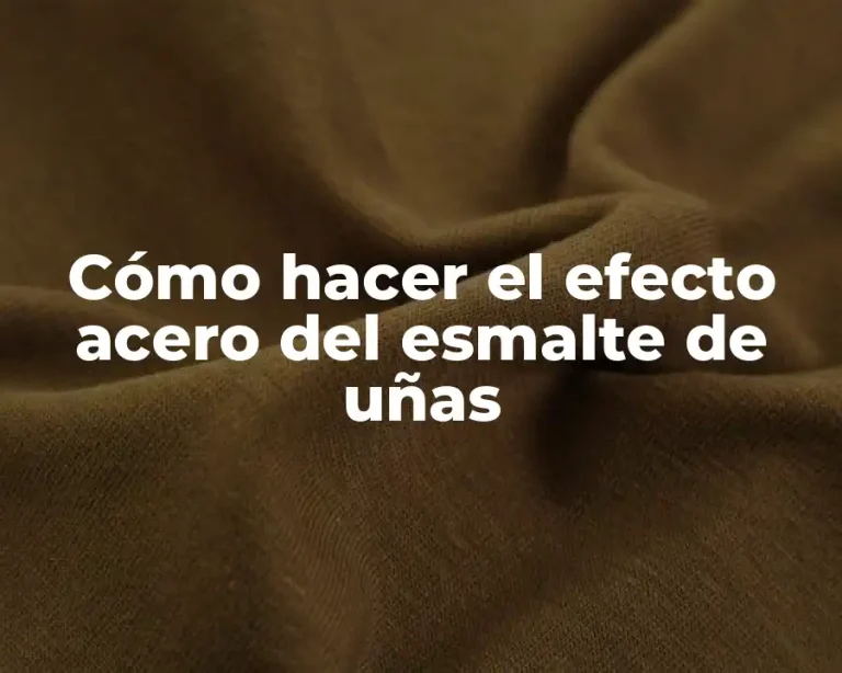 Cómo hacer el efecto acero del esmalte de uñas