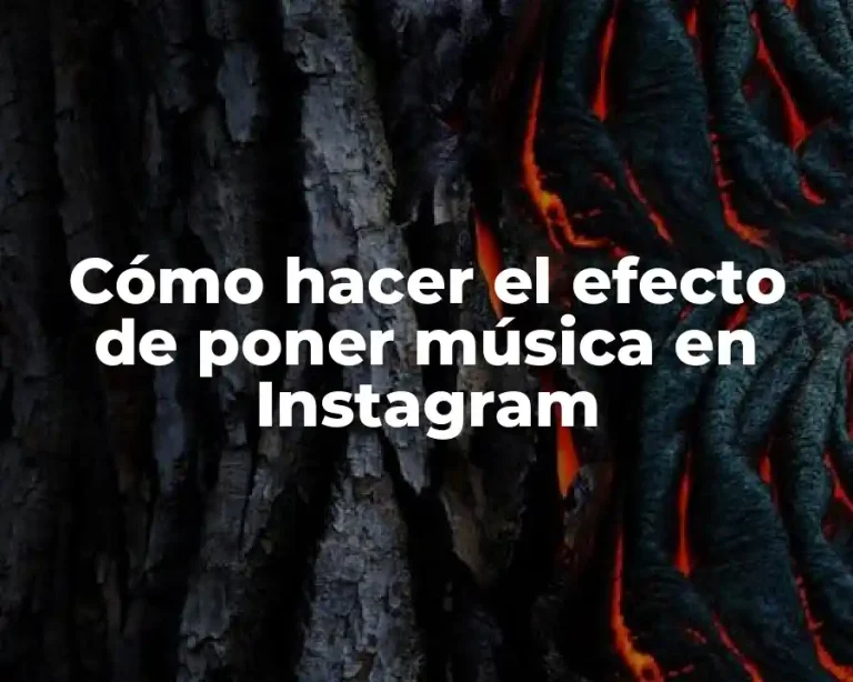 Cómo hacer el efecto de poner música en Instagram