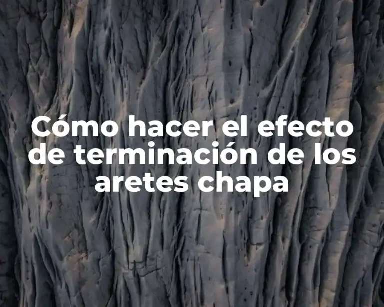Cómo hacer el efecto de terminación de los aretes chapa