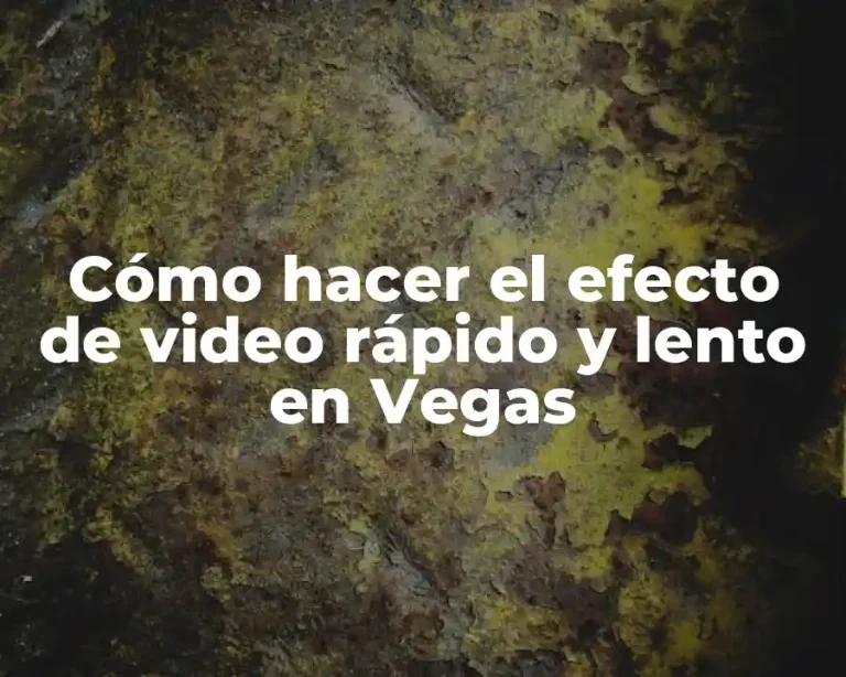 Cómo hacer el efecto de video rápido y lento en Vegas