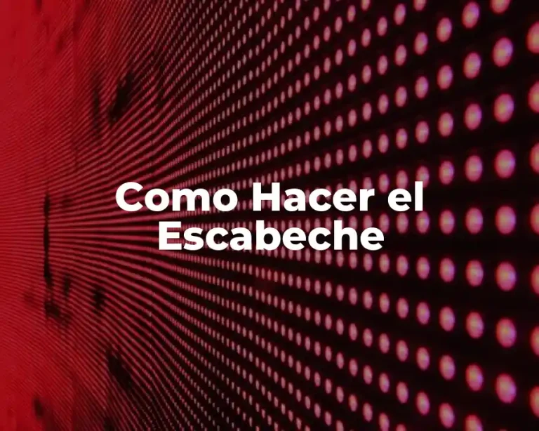 Como Hacer el Escabeche