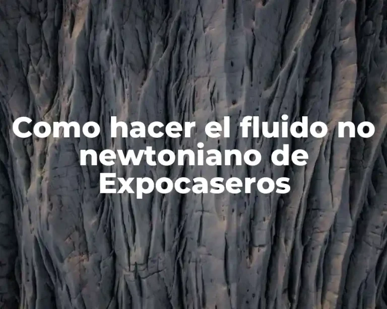 Como hacer el fluido no newtoniano de Expocaseros