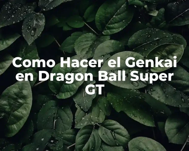 Como Hacer el Genkai en Dragon Ball Super GT