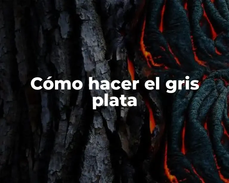 Cómo hacer el gris plata