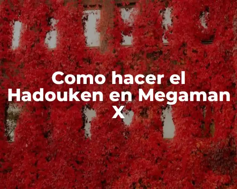 Como hacer el Hadouken en Megaman X