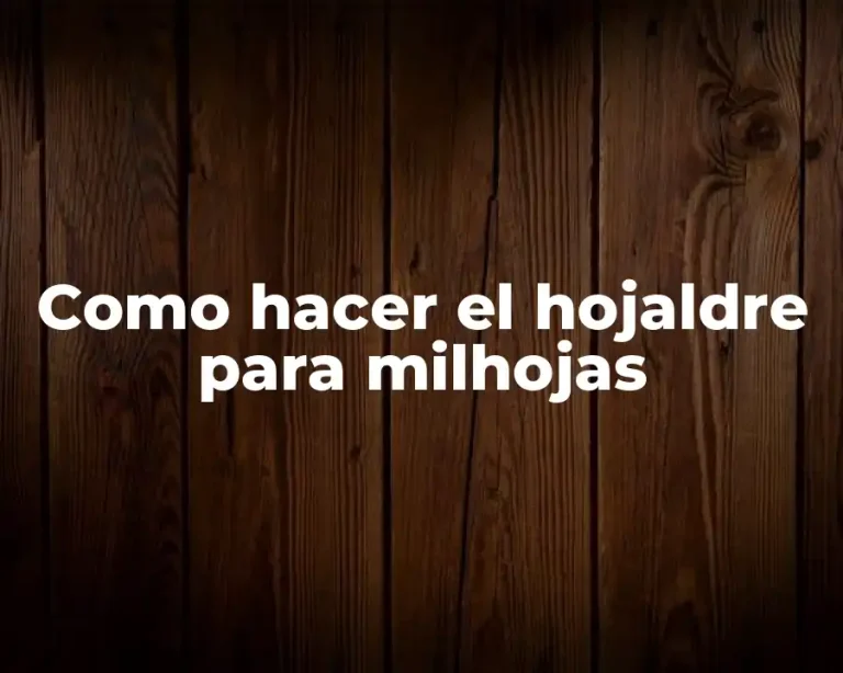 Como hacer el hojaldre para milhojas