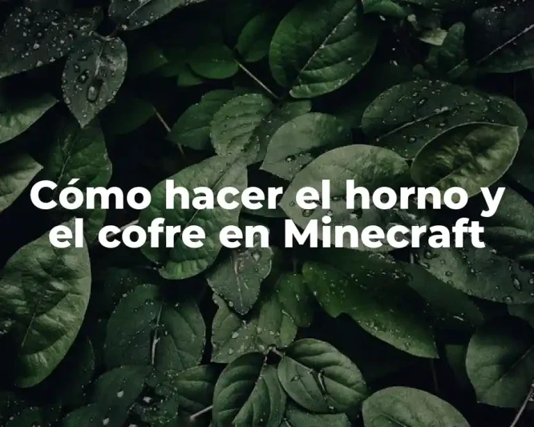 Cómo hacer el horno y el cofre en Minecraft