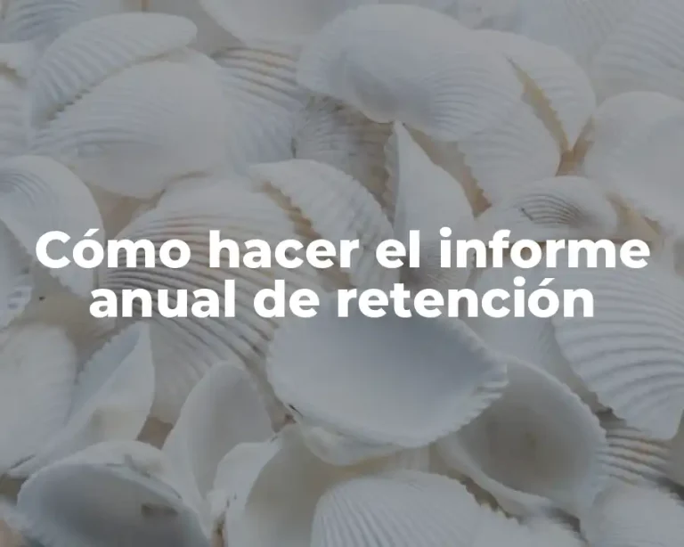 Cómo hacer el informe anual de retención