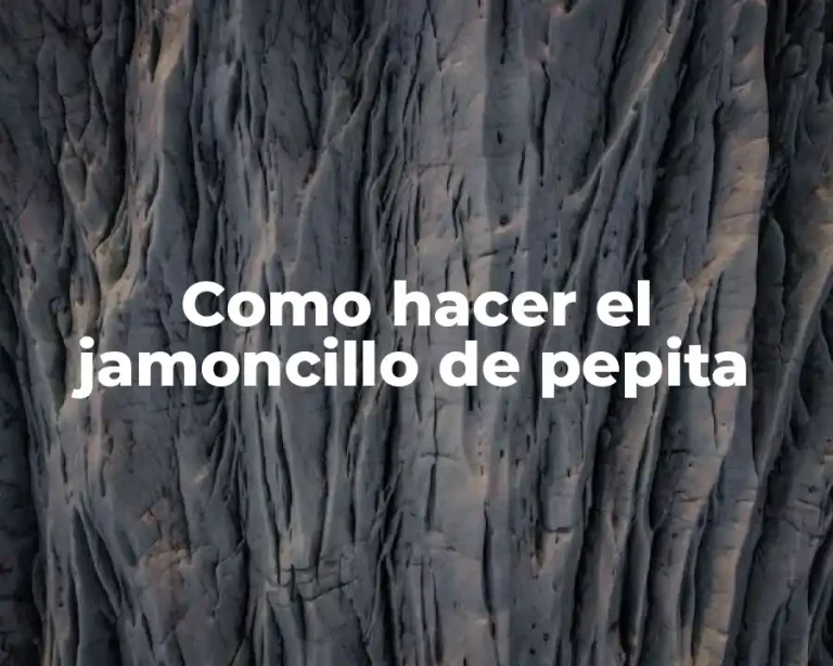 Como hacer el jamoncillo de pepita