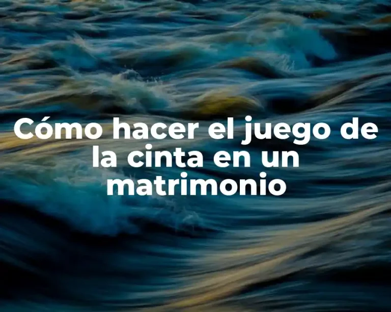 Cómo hacer el juego de la cinta en un matrimonio