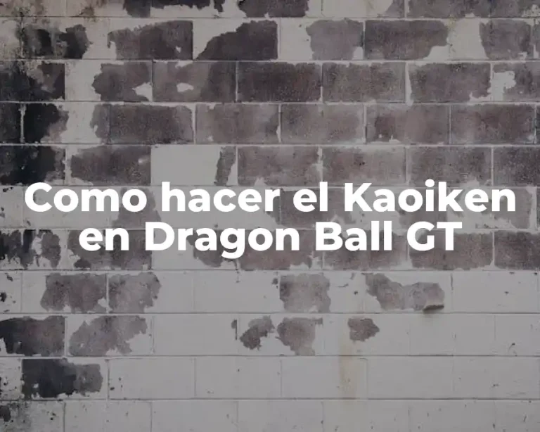 Como hacer el Kaoiken en Dragon Ball GT