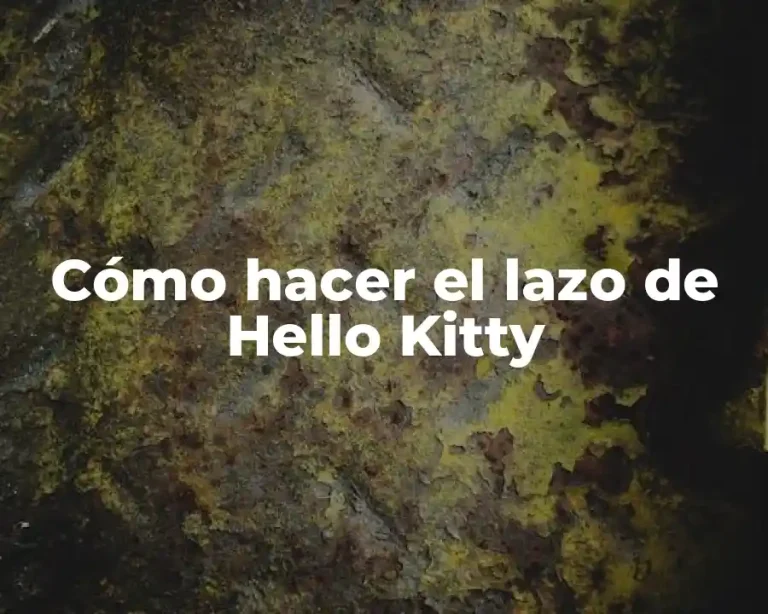 Cómo hacer el lazo de Hello Kitty