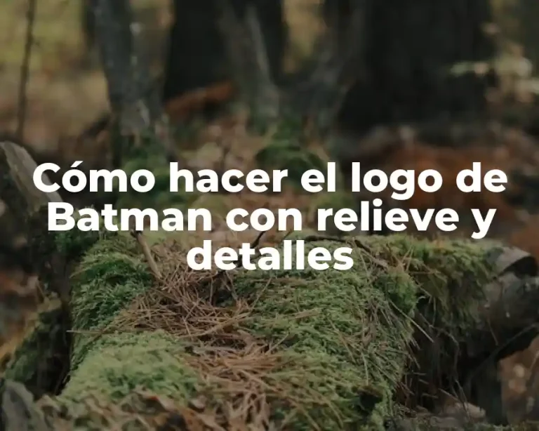 Cómo hacer el logo de Batman con relieve y detalles