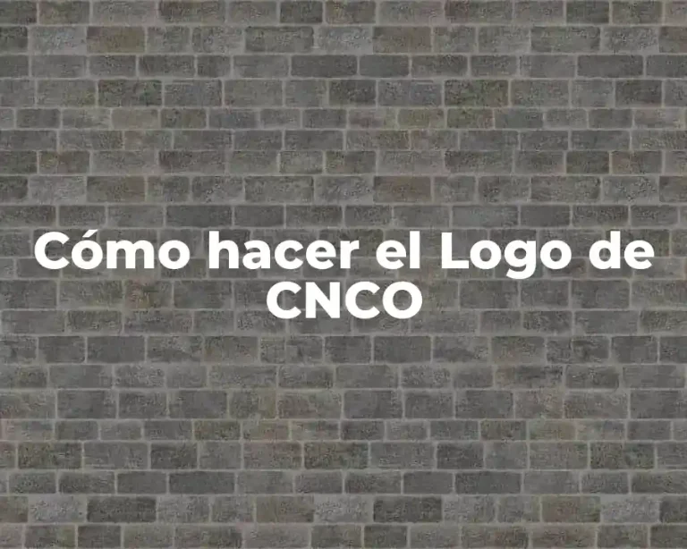 Cómo hacer el Logo de CNCO