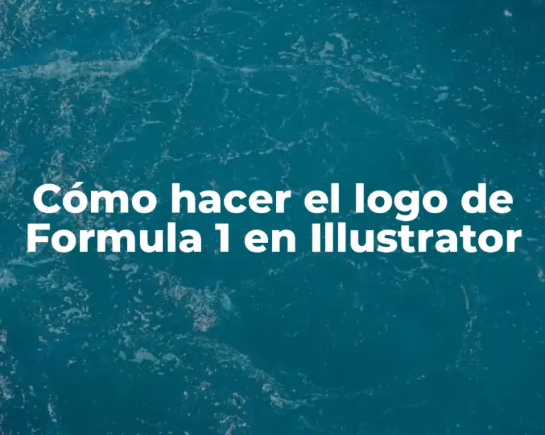 Cómo hacer el logo de Formula 1 en Illustrator