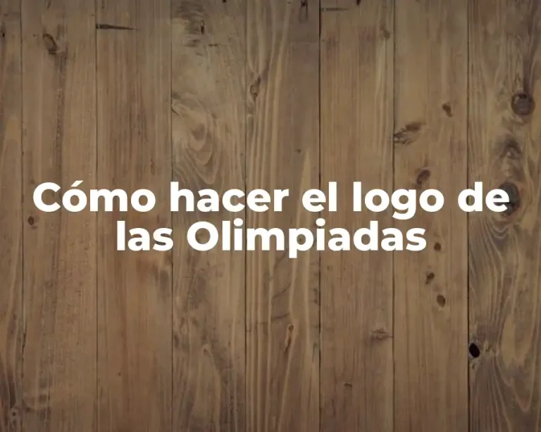 Cómo hacer el logo de las Olimpiadas