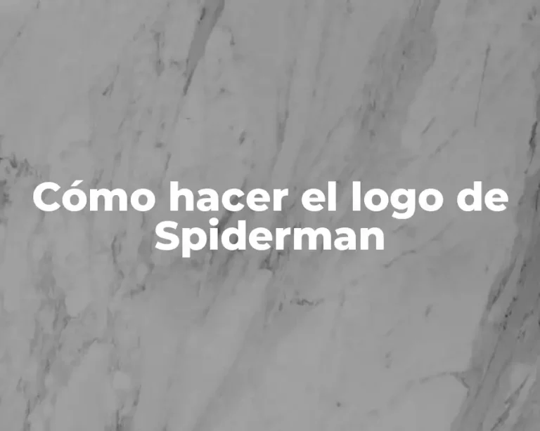 Cómo hacer el logo de Spiderman