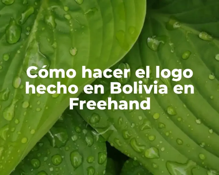 Cómo hacer el logo hecho en Bolivia en Freehand