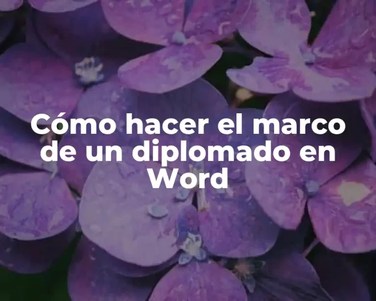 Cómo hacer el marco de un diplomado en Word