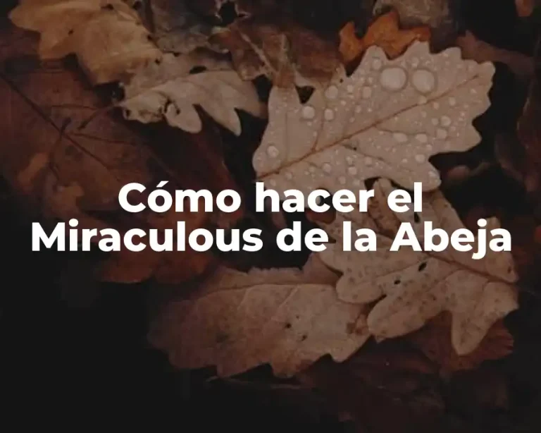 Cómo hacer el Miraculous de la Abeja