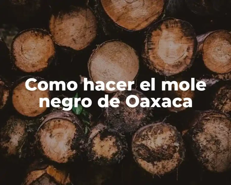 Como hacer el mole negro de Oaxaca