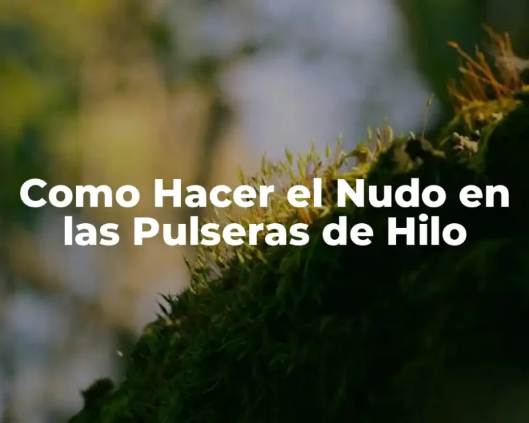 Como Hacer el Nudo en las Pulseras de Hilo