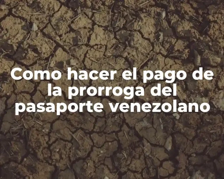 Como hacer el pago de la prorroga del pasaporte venezolano