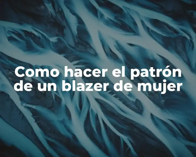 Como hacer el patrón de un blazer de mujer