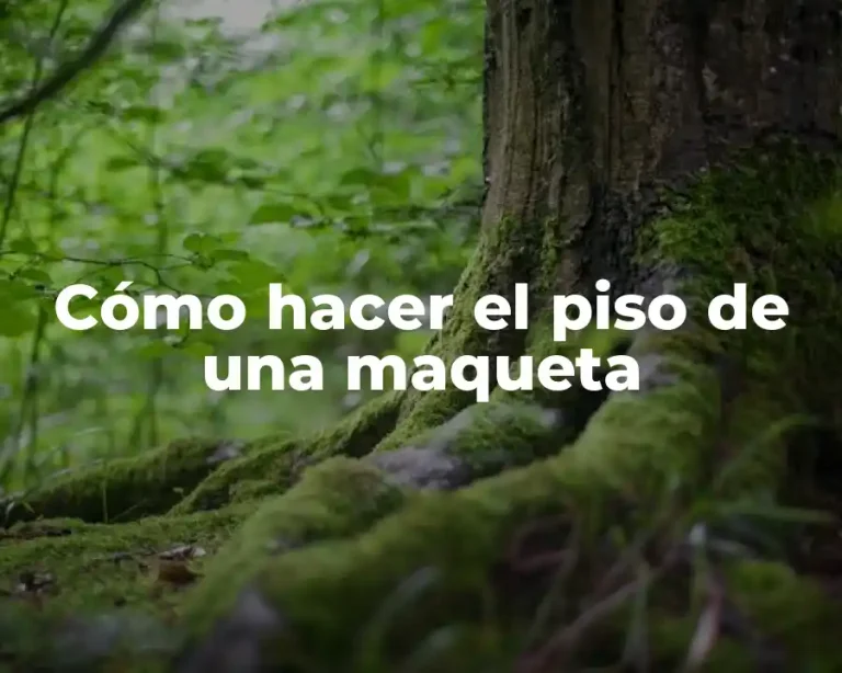 Cómo hacer el piso de una maqueta