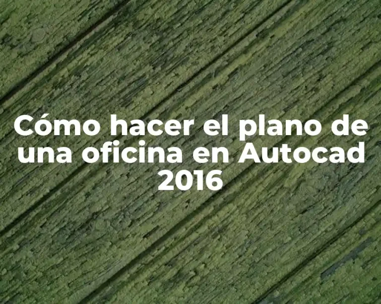 Cómo hacer el plano de una oficina en Autocad 2016