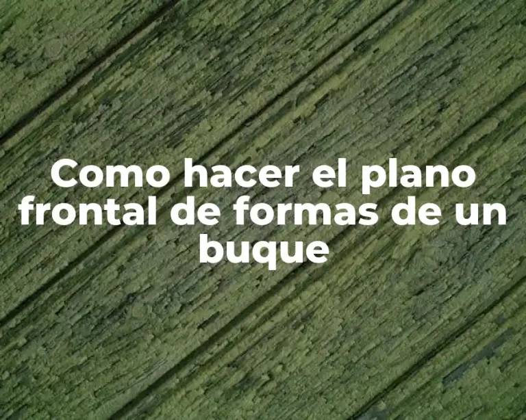 Como hacer el plano frontal de formas de un buque