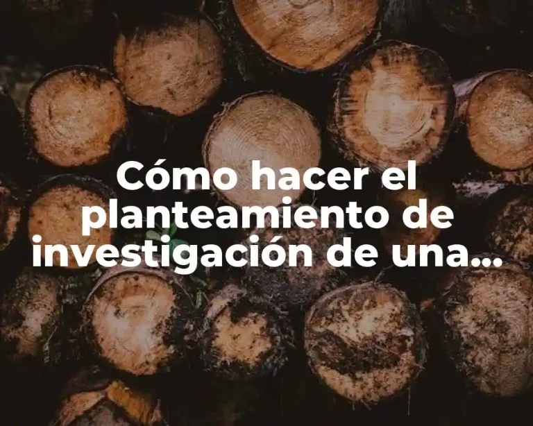 Cómo hacer el planteamiento de investigación de una tesis doctoral