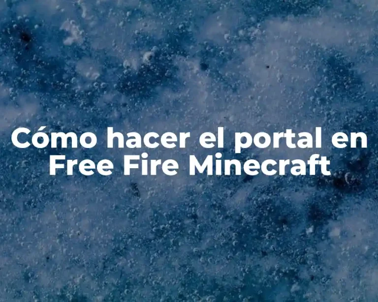 Cómo hacer el portal en Free Fire Minecraft