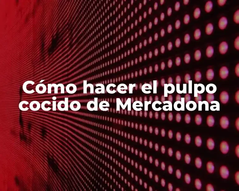 Cómo hacer el pulpo cocido de Mercadona