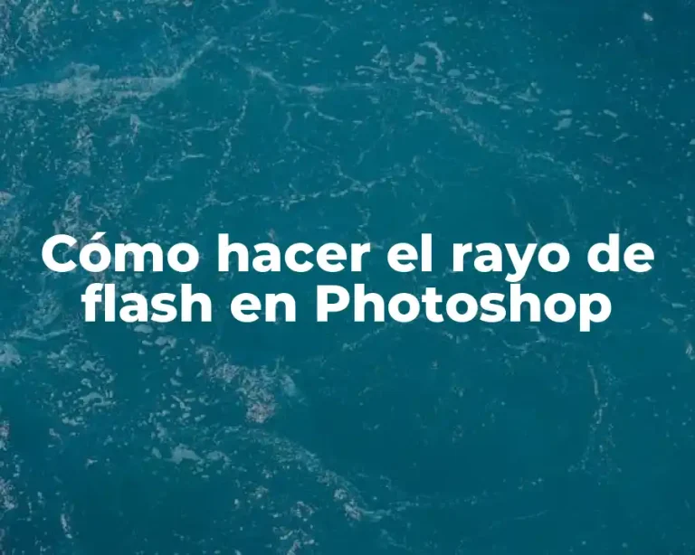 Cómo hacer el rayo de flash en Photoshop