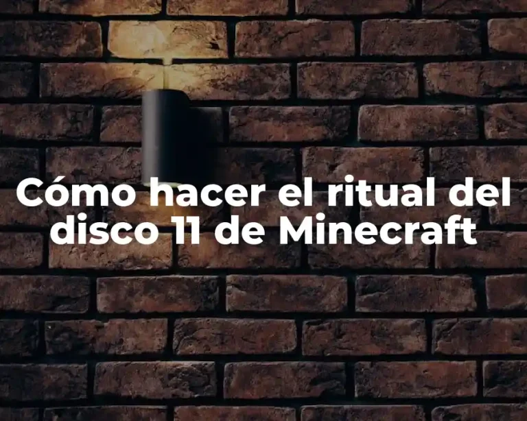 Cómo hacer el ritual del disco 11 de Minecraft