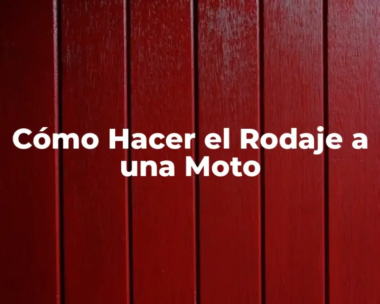 Cómo Hacer el Rodaje a una Moto