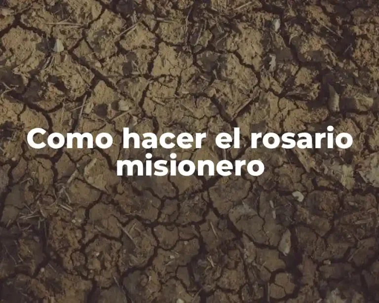 Como hacer el rosario misionero