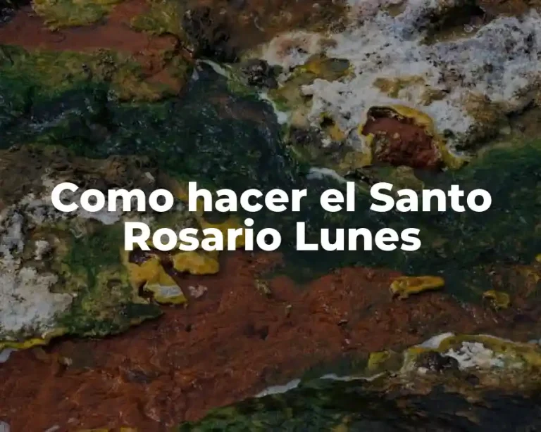 Como hacer el Santo Rosario Lunes