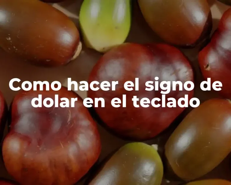 Como hacer el signo de dolar en el teclado